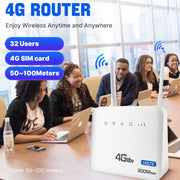 Router wireless 4G WiFi6 VOLTE CPE con scheda SIM RJ45+RJ11, spina UE, B818PRO European Version