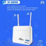 Router wireless 4G WiFi6 VOLTE CPE con scheda SIM RJ45+RJ11, spina UE, B818PRO European Version