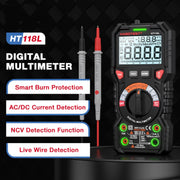 HABOTEST HT118L Mini multimetro elettrico intelligente anti-scottatura ad alta precisione, HT118L