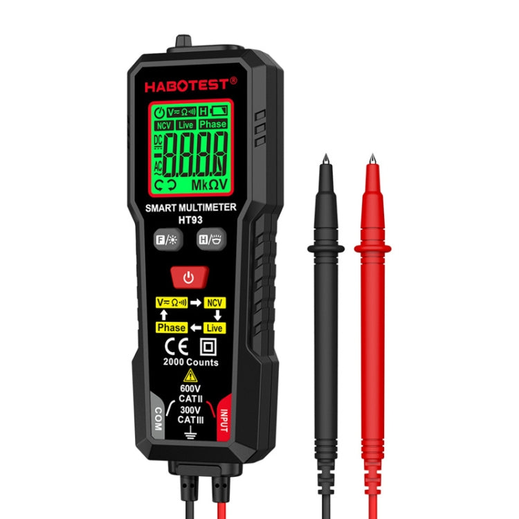 Multimetro digitale automatico HABOTEST HT93 con torcia LED