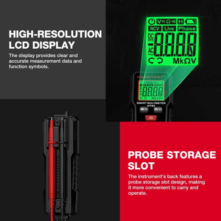 Multimetro digitale automatico HABOTEST HT93 con torcia LED