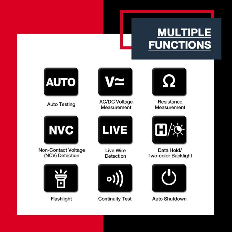 Multimetro digitale automatico HABOTEST HT93 con torcia LED