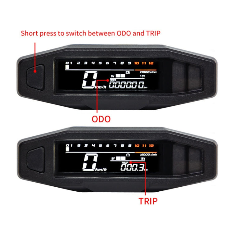 Strumento elettronico per velocità del livello del carburante HD LCD per moto