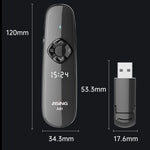 ASiNG A81 32GB Telecomando per presentazione laser digitale con visualizzazione dell'ora, Red Light, Green Light