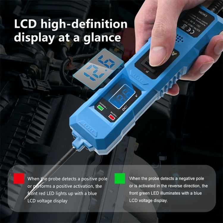Penna per test di guida del sistema elettrico del circuito dell'auto multifunzionale EM286, Red 4m, Red 4.5m, Blue 4m, Blue 4.5m