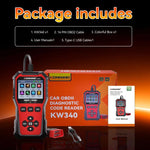 KONNWEI Lettore di codici motore OBDII EOBD CAN Strumento di diagnostica auto 9 lingue, KW340