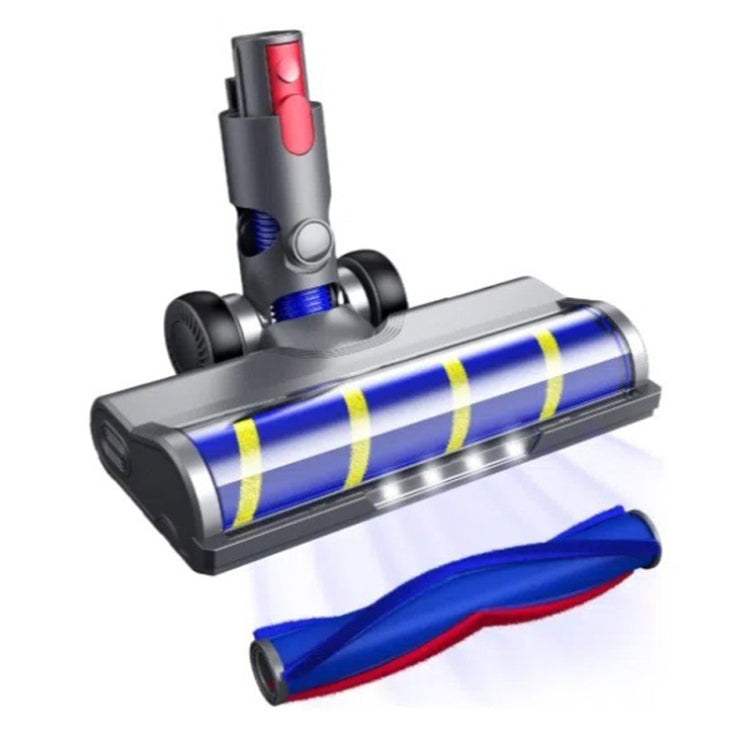Per Dyson V6 / V7 / V8 / V10 / V11 / V15 Spazzola per pavimenti in velluto morbido e set di rulli a trasmissione diretta con luce LED