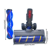 Per Dyson V6 / V7 / V8 / V10 / V11 / V15 Spazzola per pavimenti in velluto morbido e set di rulli a trasmissione diretta con luce LED