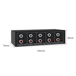 Switcher audio 4 ingressi 1 uscita 3.5mm + RCA AUX