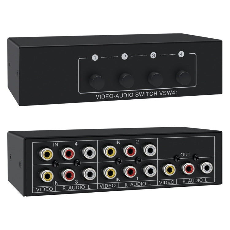 VSW41 AV 4 ingressi 1 uscita RCA Lotus Interface Audio e Video Switcher, VSW41