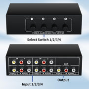 VSW41 AV 4 ingressi 1 uscita RCA Lotus Interface Audio e Video Switcher, VSW41