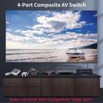 VSW41 AV 4 ingressi 1 uscita RCA Lotus Interface Audio e Video Switcher, VSW41