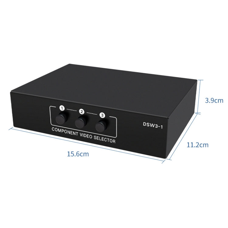 Selettore video componente 3 in 1 out Scatola di commutazione video YPbPr