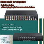 VSW81 AV 8 In 1 Out Audio e Video Switcher RCA Switch Splitter, VSW81