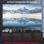 VSW81 AV 8 In 1 Out Audio e Video Switcher RCA Switch Splitter, VSW81