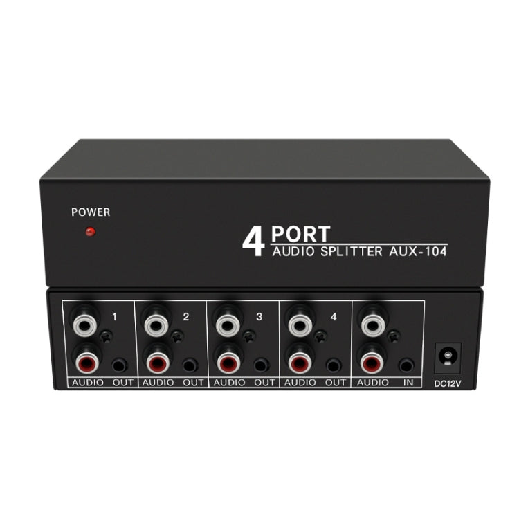 Distributore audio stereo 1 in 4 out 3,5 mm con RL