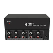 Distributore audio stereo 1 in 4 out 3,5 mm + RL per PC laptop DVD, spina UE, AUX -104