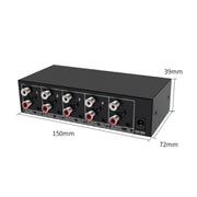 Distributore audio stereo 1 in 4 out 3,5 mm + RL per PC laptop DVD, spina UE, AUX -104
