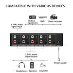 Distributore audio stereo 1 in 4 out 3,5 mm con RL