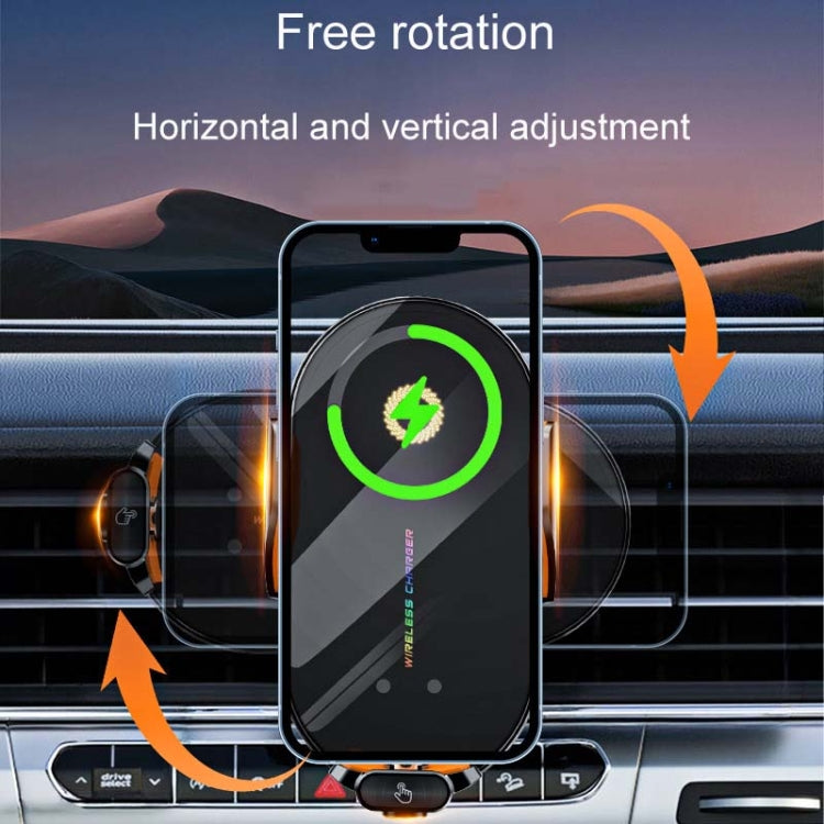 Supporto per cellulare con ricarica wireless e apertura e chiusura automatica del sensore a infrarossi per auto C3