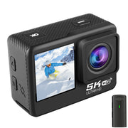 Telecamera sportiva impermeabile IP68 con doppio schermo touch remoto anti-vibrazione WIFI HD 5K/30FPS, Microphone Version