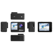 Telecamera sportiva impermeabile IP68 con doppio schermo touch remoto anti-vibrazione WIFI HD 5K/30FPS, Microphone Version