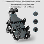 Supporto antiurto per navigazione cellulare JNHW per motocicletta e bicicletta, a otto artigli, For Handlebar, For Rearview Mirror