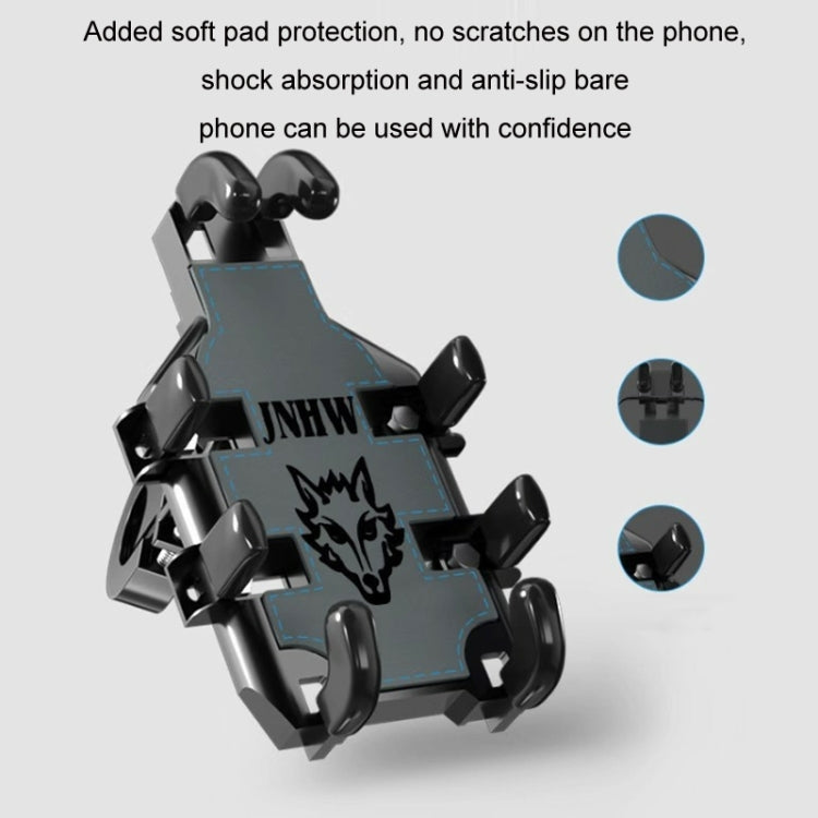 Supporto antiurto per navigazione cellulare JNHW per motocicletta e bicicletta, a otto artigli, For Handlebar, For Rearview Mirror