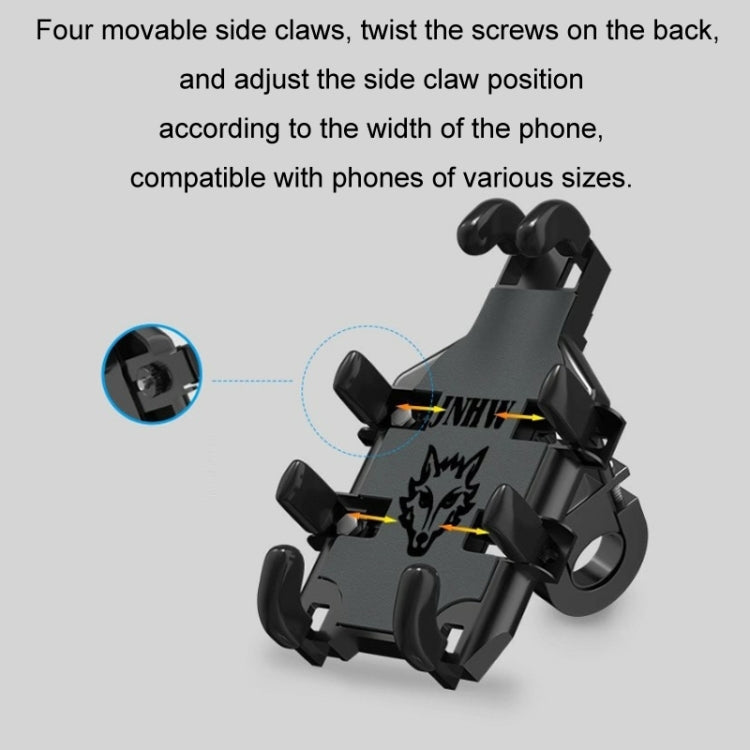 Supporto antiurto per navigazione cellulare JNHW per motocicletta e bicicletta, a otto artigli, For Handlebar, For Rearview Mirror