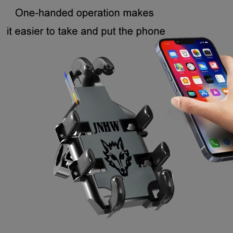 Supporto antiurto per navigazione cellulare JNHW per motocicletta e bicicletta, a otto artigli, For Handlebar, For Rearview Mirror