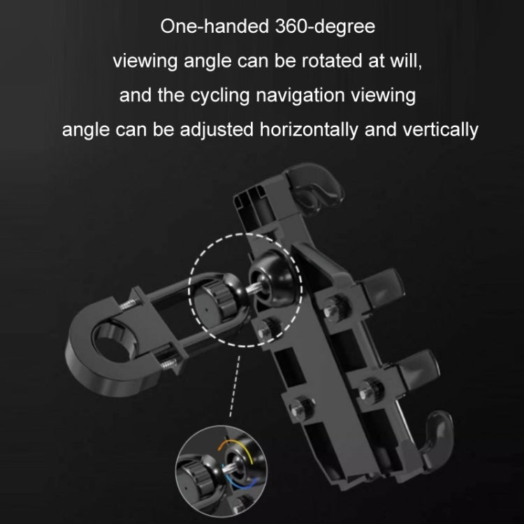 Supporto antiurto per navigazione cellulare JNHW per motocicletta e bicicletta, a otto artigli, For Handlebar, For Rearview Mirror