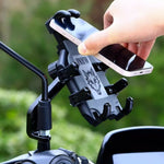 Supporto antiurto per navigazione cellulare JNHW per motocicletta e bicicletta, a otto artigli, For Handlebar, For Rearview Mirror