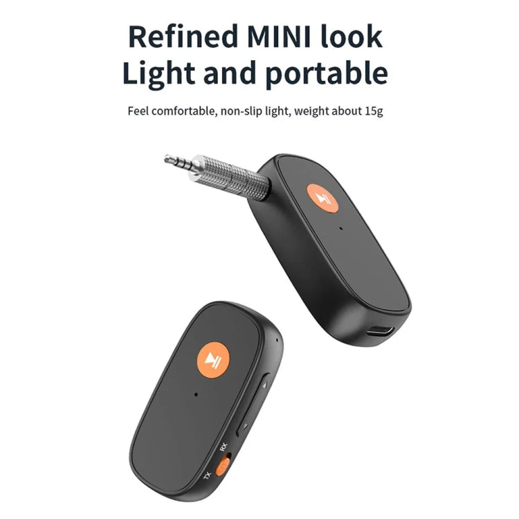 Adattatore convertitore per ricevitore e trasmettitore Bluetooth per auto AUX 2 in 1, chiamata in vivavoce, 2-in-1