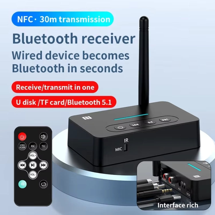 D9 2 in 1 vecchio stile audio auto ricevitore trasmettitore Bluetooth adattatore musicale NFC Bluetooth, D9 2-in-1
