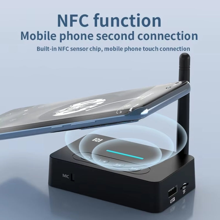 D9 2 in 1 vecchio stile audio auto ricevitore trasmettitore Bluetooth adattatore musicale NFC Bluetooth, D9 2-in-1