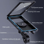 Supporto di navigazione per cellulare impermeabile girevole fisso per bicicletta, Handlebar Model, Rearview Mirror Model