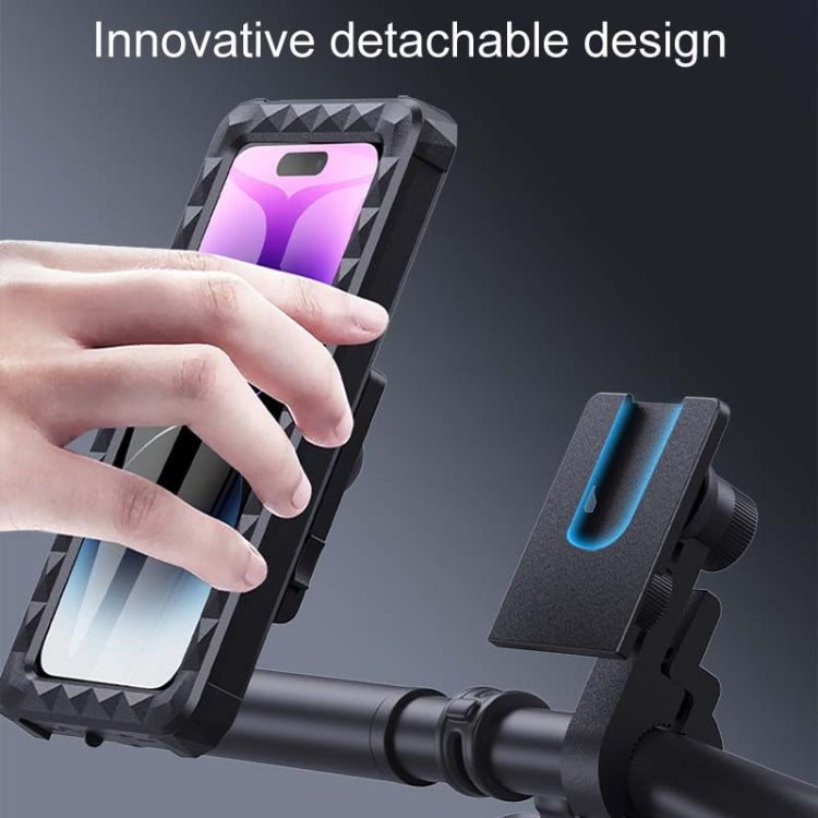 Supporto di navigazione per cellulare impermeabile girevole fisso per bicicletta, Handlebar Model, Rearview Mirror Model