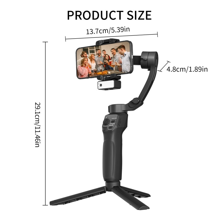 Stabilizzatore palmare Smart Gimbal anti-vibrazione a tre assi con Face Follow Shot, F11 (White), F11 (Black)