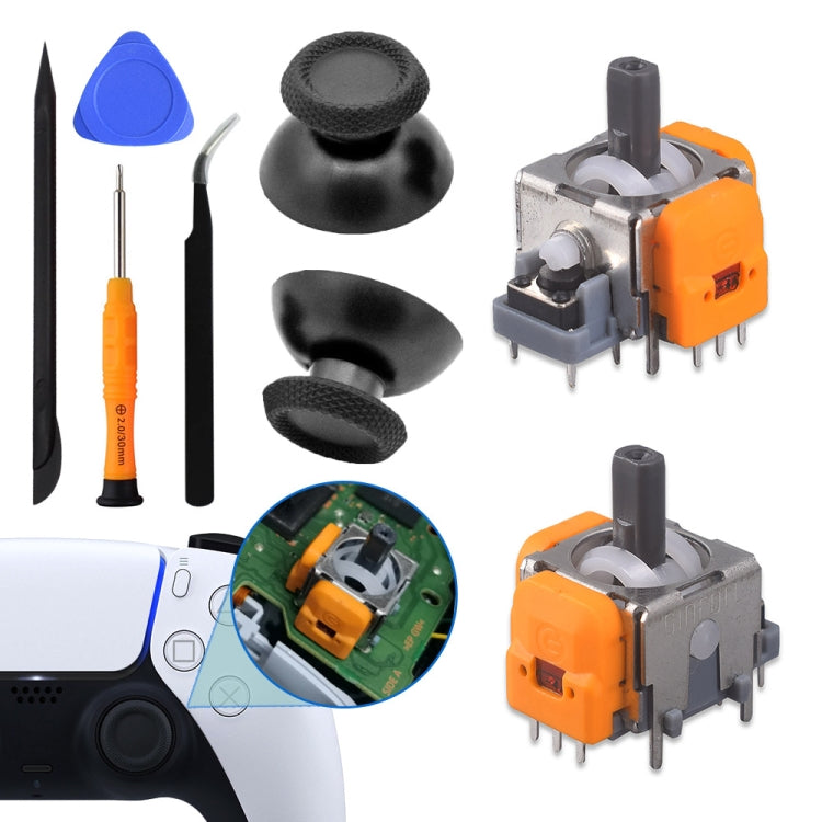 For PS5 Game Controller Hall Joystick and Joystick Cap Repair Accessories Set