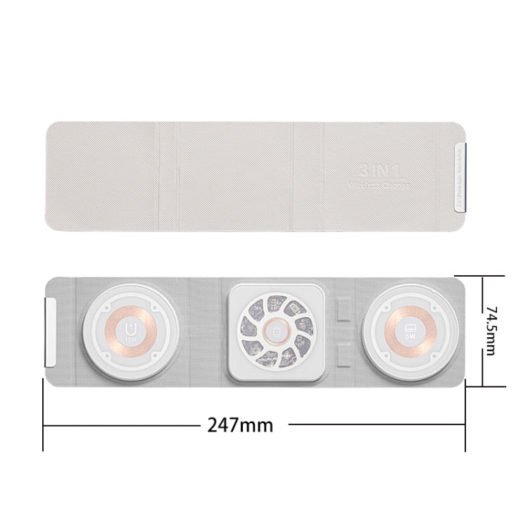 Caricabatterie wireless pieghevole Magsafe 3 in 1, ricarica wireless veloce portatile