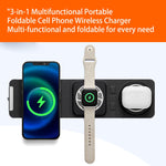 Caricabatterie wireless pieghevole Magsafe 3 in 1, ricarica wireless veloce portatile