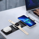 Caricabatterie wireless pieghevole Magsafe 3 in 1, ricarica wireless veloce portatile