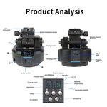 Gimbal elettrico YT-1500 per fotocamere e smartphone