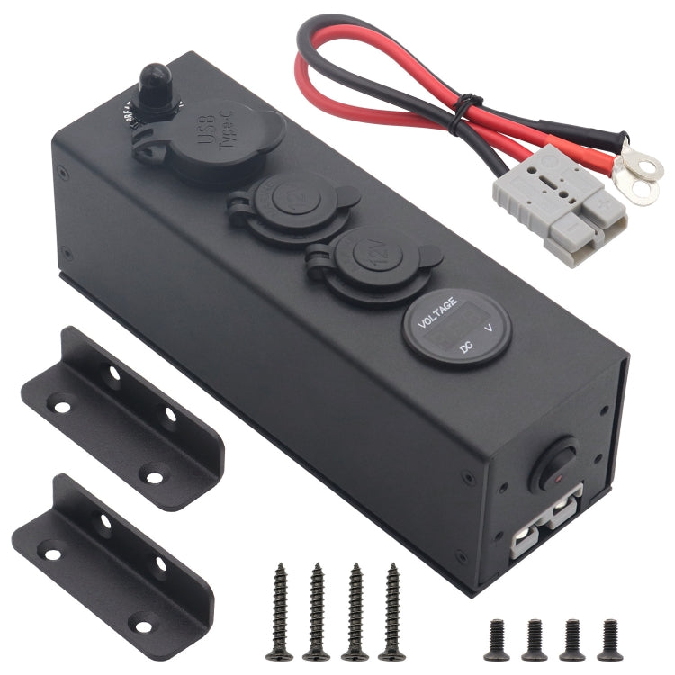 Presa accendisigari con voltmetro USB con interruttore per auto e nave, AOS3515-1, AOS3515-50A-Z With 30CM Cable