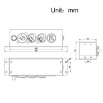 Presa accendisigari con voltmetro USB con interruttore per auto e nave, AOS3515-1, AOS3515-50A-Z With 30CM Cable