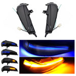 Per Honda Civic MK8 Car Dynamic LED Water Flow Indicatori di direzione Specchietto retrovisore Luci, Yellow Light, Blue Yellow Light