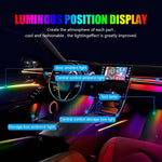 Striscia luminosa decorativa colorata a LED in acrilico nascosto per auto, 6 in 1, 10 in 1, 14 in 1, 18 in 1, 22 in 1