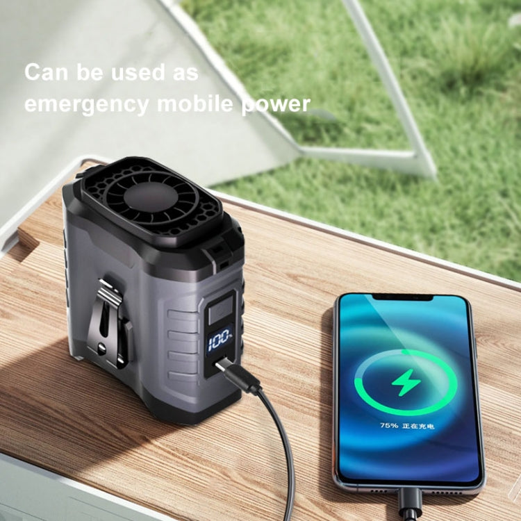 Ventilatore USB portatile da appendere alla vita per esterni, mini ventilatore ad alta potenza eolica, 4000mAh, 10000mAh