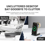 Caricabatterie wireless pieghevole 3 in 1 magnetico