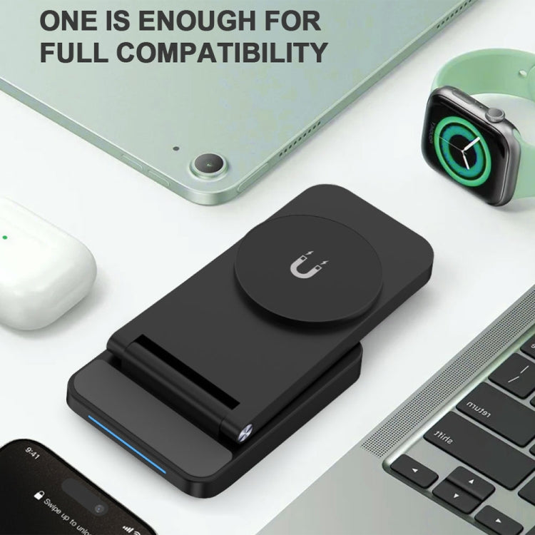 Caricabatterie wireless pieghevole 3 in 1 magnetico